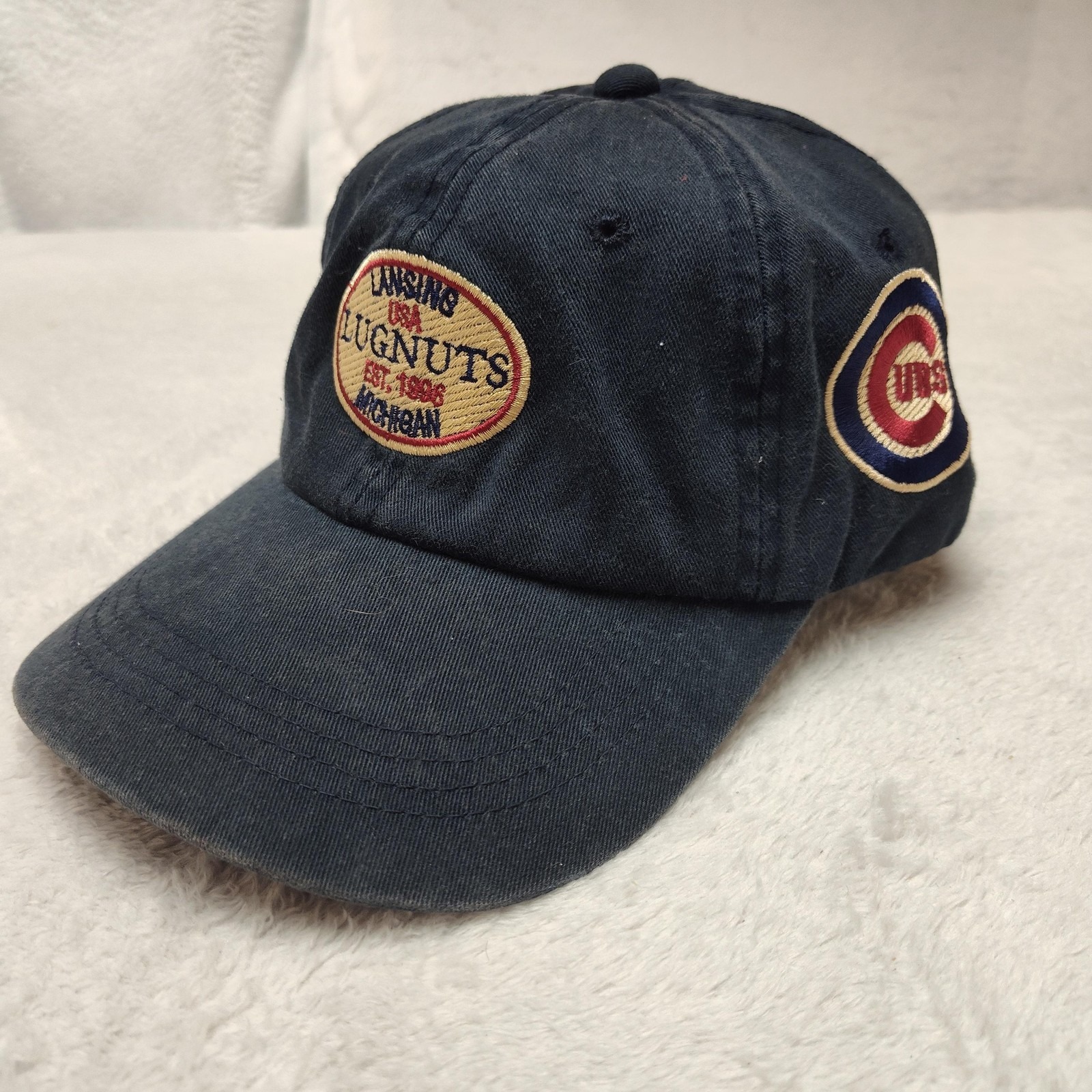 Lansing Lugnuts Outdoor Cap Hat Cap Strap Back One Size Mens Blue Baseball